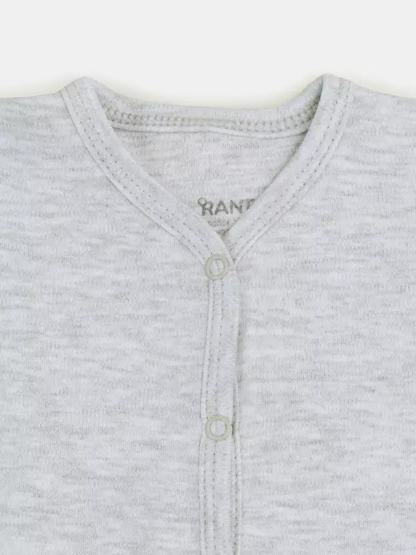 Боди Rant Base с коротким рукавом серый меланж арт. 6569