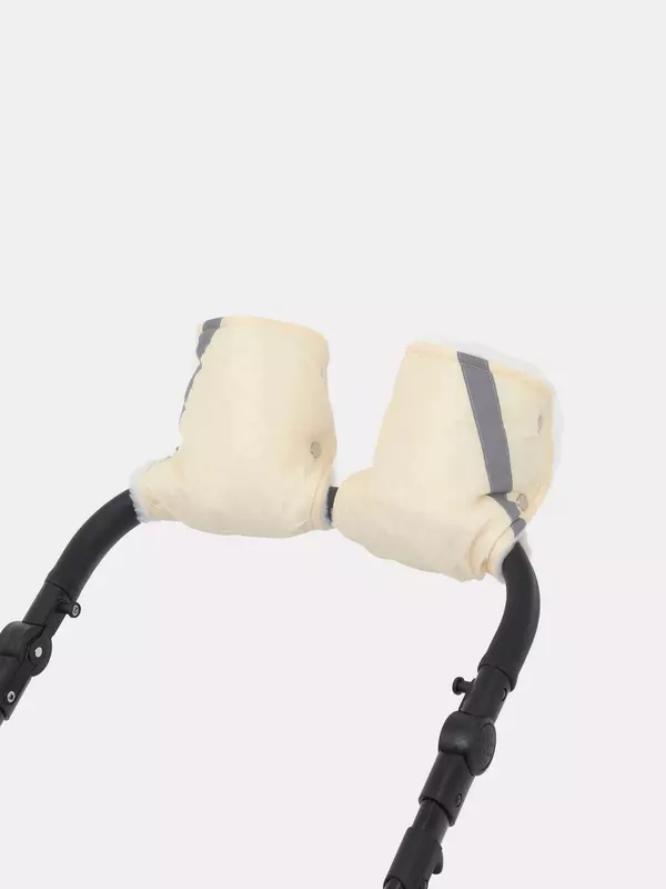 Муфта-варежки для рук на коляску Топотушки бежевый