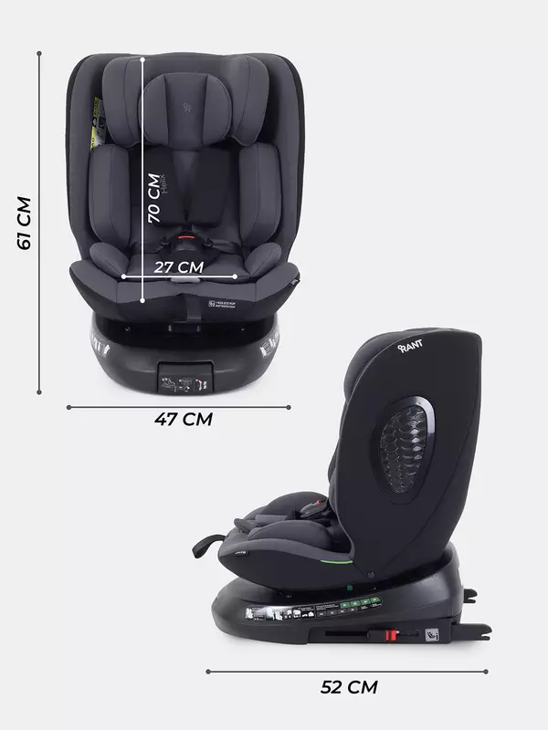 Автокресло Rant Helix isofix (40-150 см) Grey