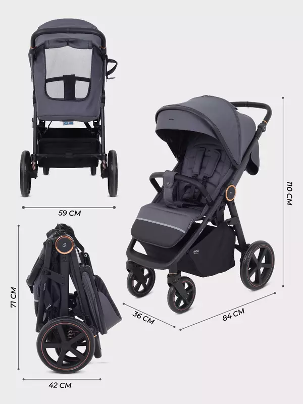 Коляска прогулочная Mowbaby Trail 2025 Graphite